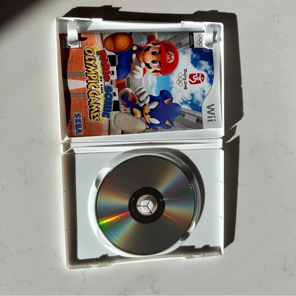 Nintendo Wii Mario and Sonic at Olympic Games complete game with manual